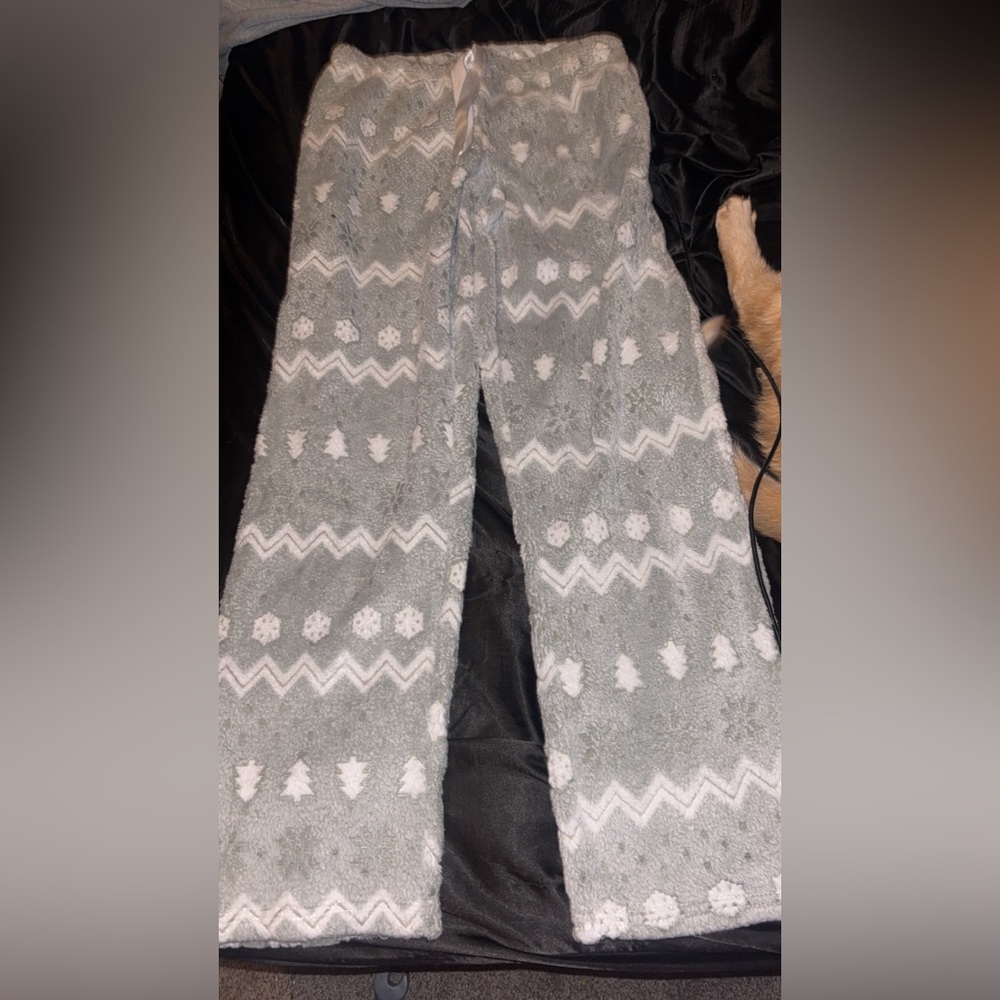 Cozy Gray and White Pajama Pants